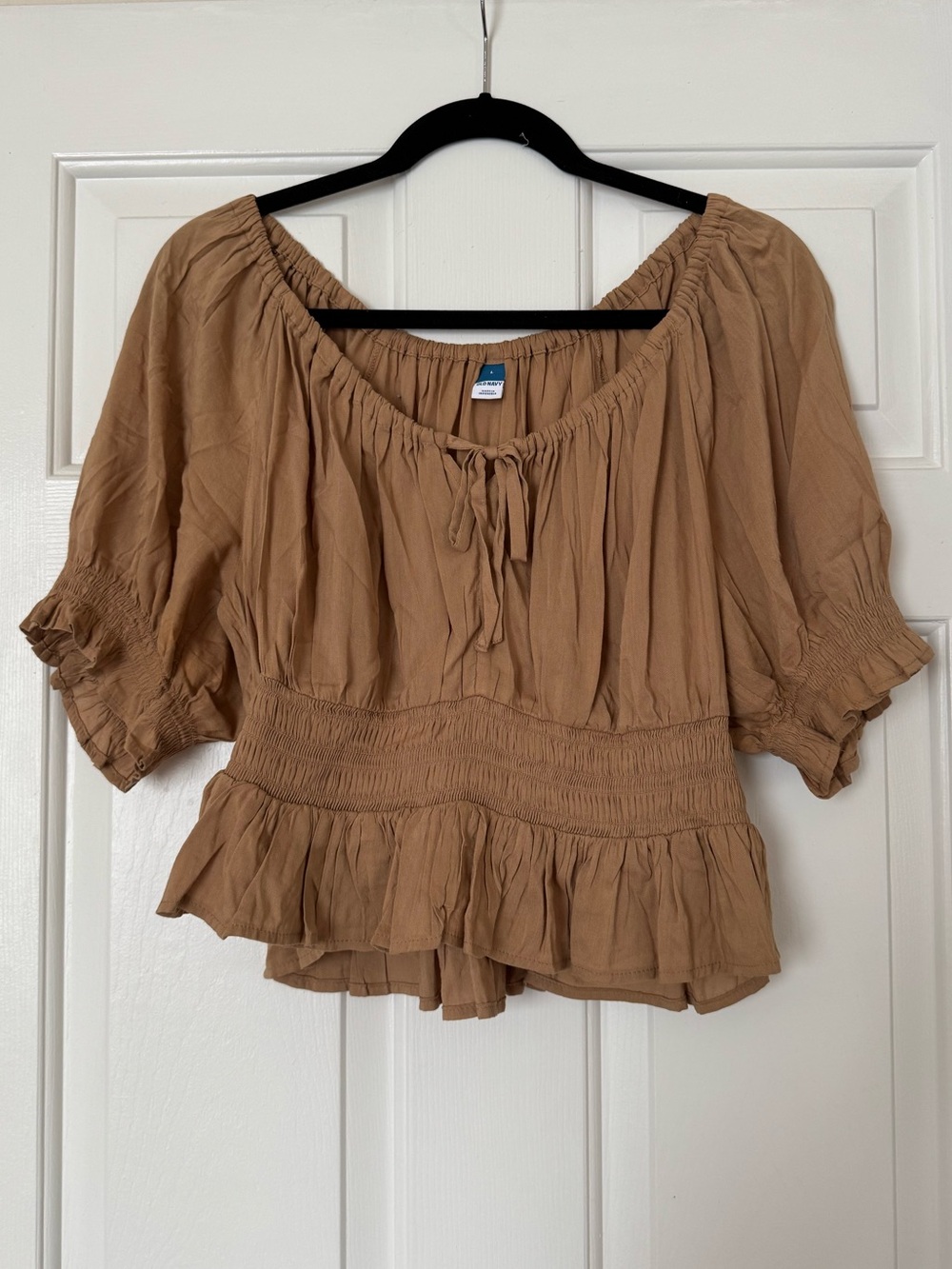 Old Navy Brown Cropped Blouse